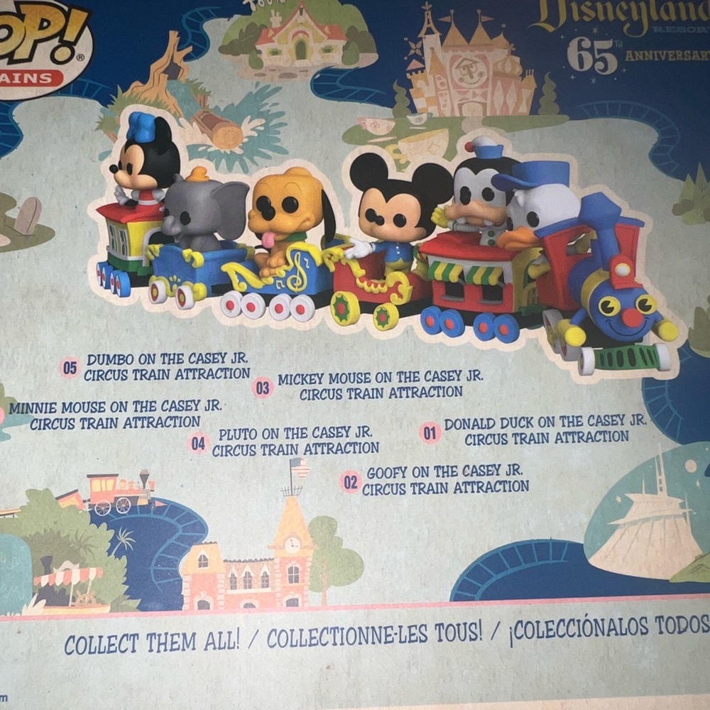Disneyland 65th Anniversary Circus Train Set Funko Pop Full Set